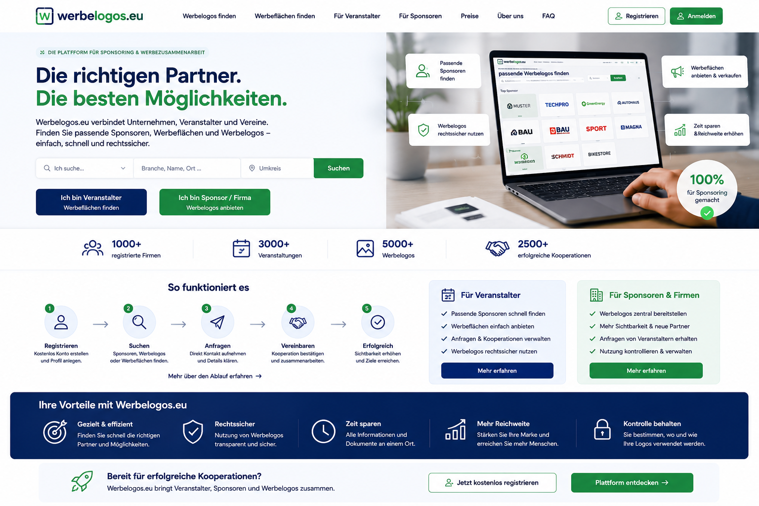 Werbelogos.eu Plattform für Sponsoren und Veranstalter